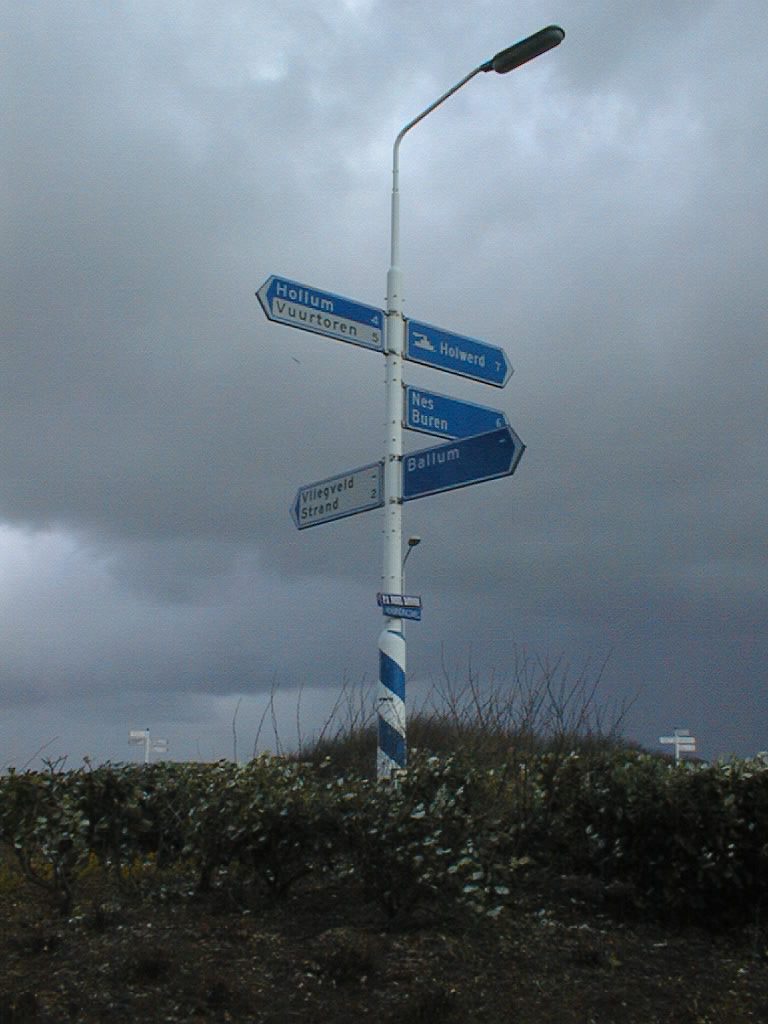 Verkeersbord op ameland